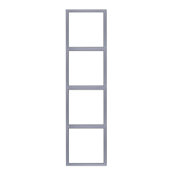 Tile Series 4 Gang Panel Frame 2.1 Vertical - Space Gray