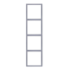 Tile Series 4 Gang Panel Frame 2.1 Vertical - Space Gray
