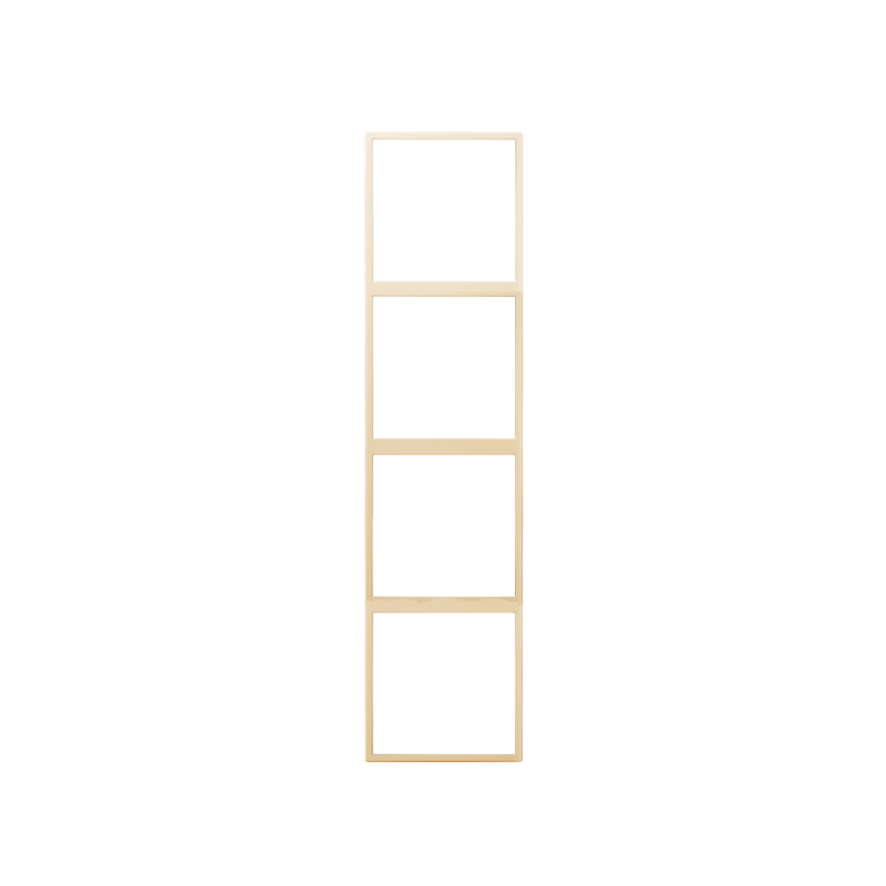 Tile Series 4 Gang Panel Frame 2.1 Vertical Metal - Champagne Gold